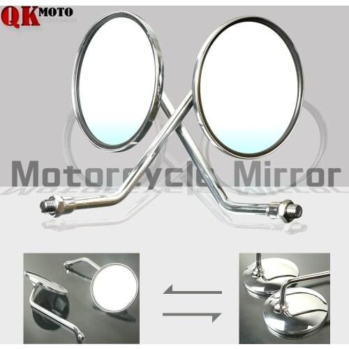 8mm 10mm Motorcycle Rear View Mirrors 7/8" Round Handlebar Bar End Mirrors for Honda CB500 CB550 CB650 CB750 New Arrival
