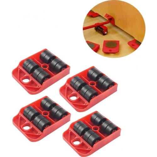 1Pc/4Pcs Moves Furniture Tool Transport Shifter Moving Wheel Slider Remover Roller Heavy
