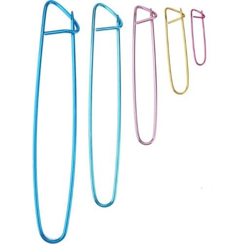 5pcs/set Aluminum Steel Alloy Knit Holders Knitting Needles DIY Crafts Sewing Tools Markers Crochet Hook Locking Stitch Seam