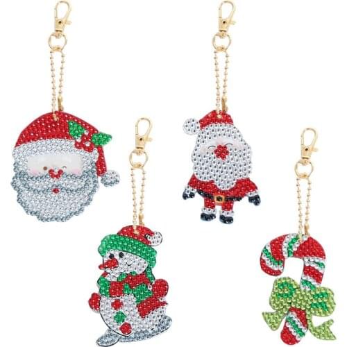 5D diamond painting cute animal DIY keychain diamond bag pendant jewelry mosaic home decoration pattern handmade new year