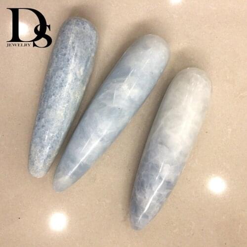 6 inches(15-16cm) Natural Large Celestite Massage Wand Yoni Wand Massage Women Kegel Exercise Pelvic Muscle Vaginal Tightening