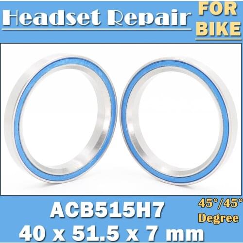 Bike Headset Bearings ACB515H7 40*51.5*7 mm 45/45 2PCS ACB Road MTB Angular Contact Bicycle Bearing K515