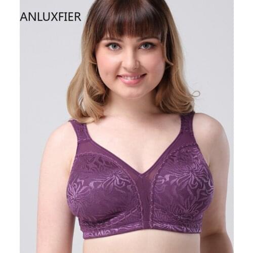 H9730 Large Size Bra Steel Ring Free Thin Light Full Cup Bras Underwear High Quality Jacquard Adjusted Shoulder Straps Lingerie