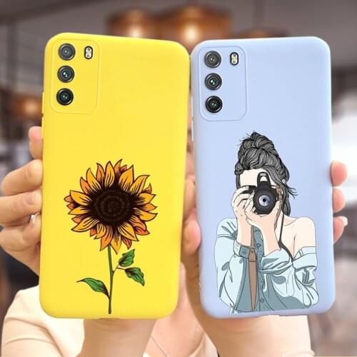 Colorful Flower Case For Xiaomi Poco M3 Case PocoM3 Silicone Soft Slim Back Cover For Xiaomi Poco M3 M 3 Phone Cases Coque Funda