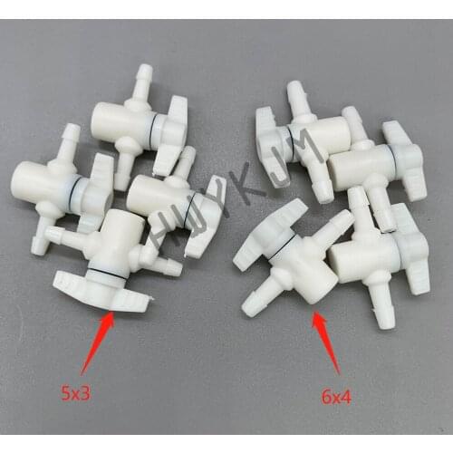 10Pcs Printer Ciss Ink System Manual Valve 2 Ways Ink System Bulk Ink Tube Switch Valves Solvent For Flora Mutoh Roland Plotter
