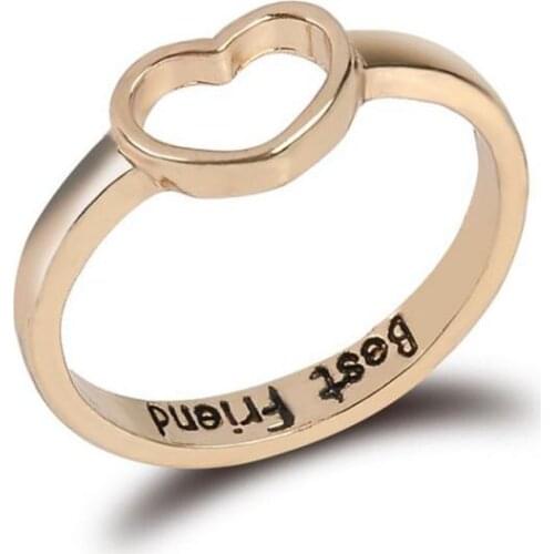 Women Love Heart Best Friend Ring Promise Jewelry Friendship Rings Girl Gift Friendship Ring Memorabilia With A Friend For 2021