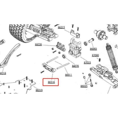 Original OFNA/HOBAO RACING 86216 CNC Rear Lower Swing Arm Fixing Piece For HYPER 1/8 ST PRO TUGGY