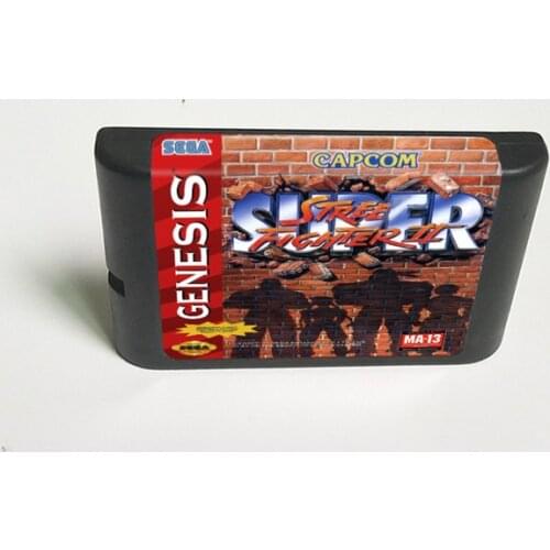 Super Street Game Fighter II 2 - 16 Bit MD Game Card for Sega Megadrive Genesis Video Game Console Cartridge