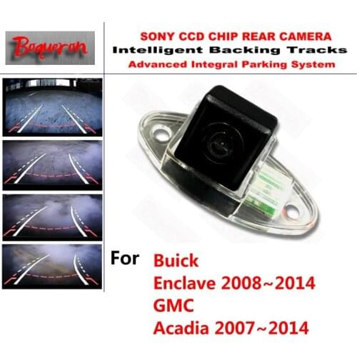 For Buick Enclave 08~14 for GMC Acadia 07~14 CCD Car Backup Parking Camera Intelligent Tracks Dynamic Guidance Rear View Camera