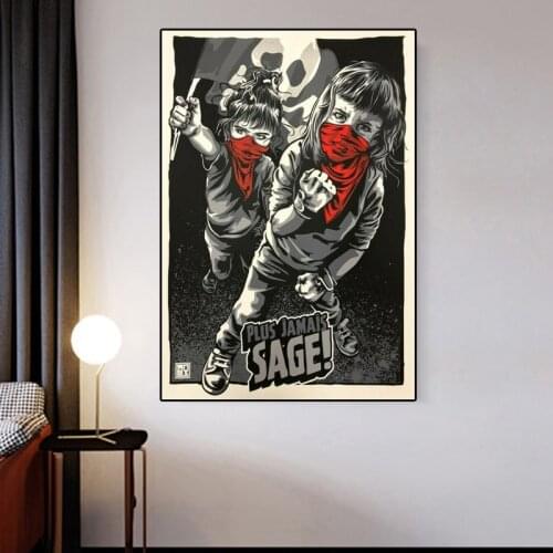 Masked Little Girl Canvas Painting Anime Figure Posters and Prints Wall Pictures Modern Bedroom Room Home Decoration Paintings