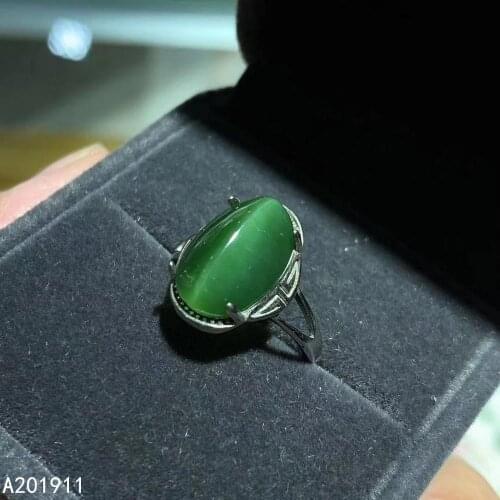 KJJEAXCMY fine jewelry 925 sterling silver inlaid natural Cats eye jasper gemstone female ring fashion support test classic