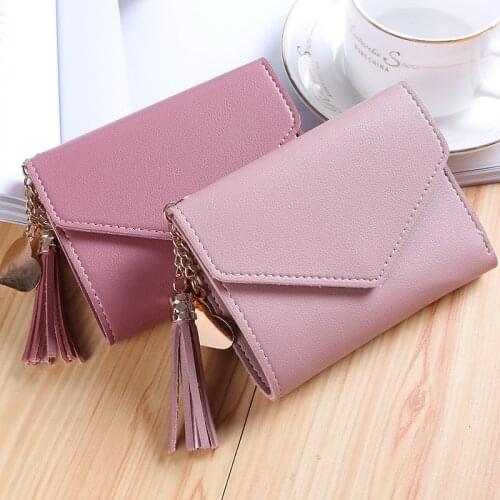 New fashion ladies wallet ladies short wallet coin purse lady card holder small lady wallet female mini clutch bag PU card holde