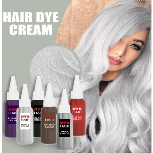 Hair Dye Long Lasting Safe Liquid Fast Dyeing Beauty Tool for Home Use Light Gray Color Hair Dye Cream Hair Wax Hair Color