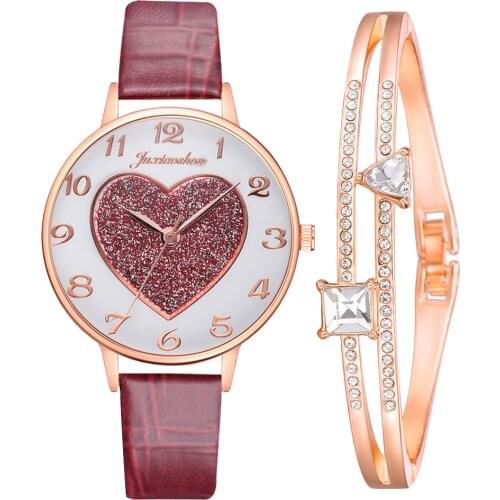 Cute Quartz Watches Beautiful Heart Casual Watches Girls Wrist Watch For Women Lady FS99