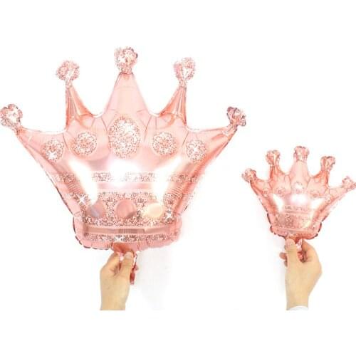 New Rose gold crown foil balloons blue/pink crown happy birthday party decorations kids toy baby shower surprise globos