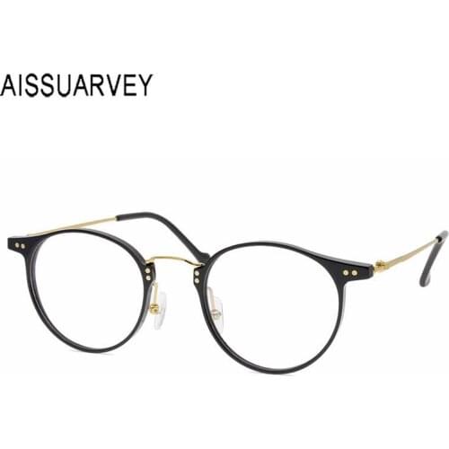 Pure Titanium Glasses Frame Men Round Eye Glasses Women Optical Eyeglasses Frames VintageTransparent Clear Designer Glasses New