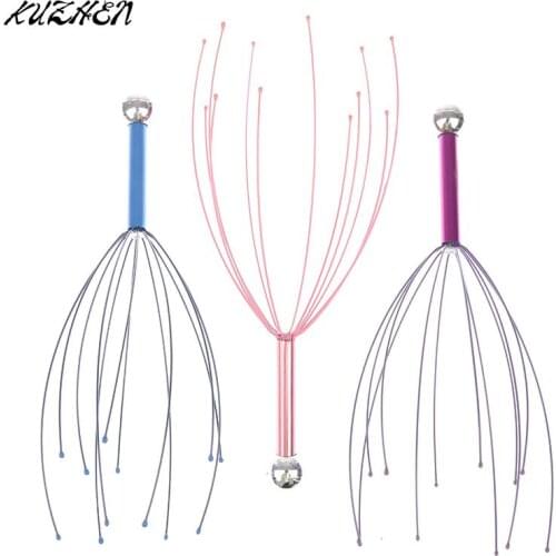 Head Relax Massager Head Hair Held Scalp Neck Equipment Stress Release Relax Massager Physician Steel Ball Massager