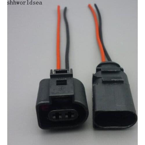 Shhworldsea 3.5mm Automotive Wiring Harness Connector 1J0973722 8D0973822 Electrical Horn Plug 1J0 973 722 1717692-1 8D0 973 822