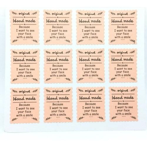 Bakery pink blue green packaging stamps wove paper thick gift sealing paste stickers 120pcs/set