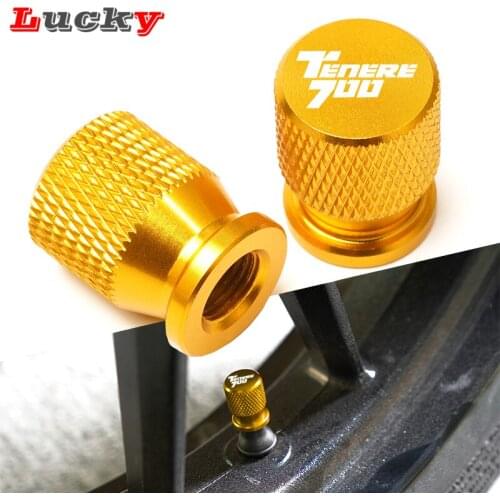 With logo TENERE700 For Yamaha TENERE 700 2019 2020 Latest Motorcycle Accessorie Wheel Tire Valve Stem Caps CNC Airtight Covers