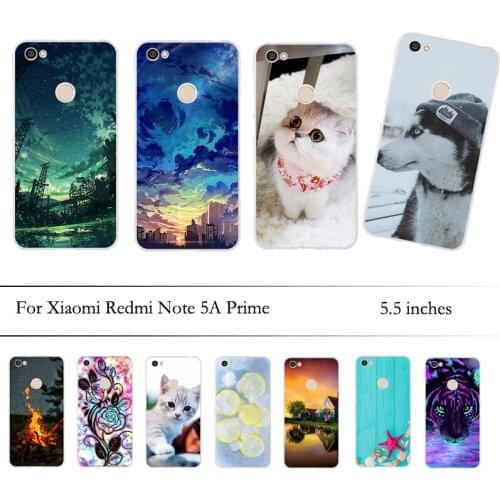 Silicone Case For Xiaomi Redmi Note 5 A Prime Phone Case For Xiaomi Redmi Note 5A Prime 5.5 Inch Soft TPU Cute Cartoon Pattern
