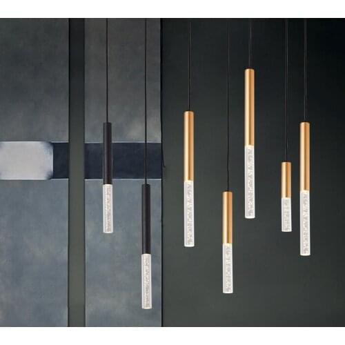 Modern LED Pendant Lamp Hanging Lamp 3cm Aluminum&Acrylic Home Kitchen Island Living Room Bar Office Droplight Fixture