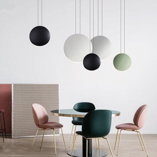 Modern Round Pendant Lights Minimalist Living Room Dining Room Pendant Lamp Bar Creative Crescent Lighting Fixtures Kitchen
