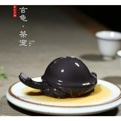 TaoYuan 】 yixing undressed ore purple sand tea accessories play small tea pet xuan turtle tea spoil a single price