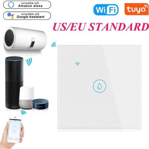 Tuya Smart Boiler Water Heater Switch US EU Standard Neutral Line Remote Voice Timing Touch Control Work With Alexa Google Home