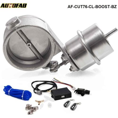3" 76mm Closed Boost Exhaust Cutout Valve with Wireless Remote Controller Set AF-CUT76-CL-BOOST-BZ