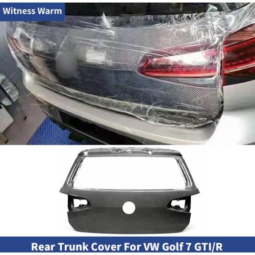 High Quality Carbon Fiber Car trunk cover Car tail box coverr For Volkswagen Golf 7 GTI/R Rear Trunk Engine Hood Body Kit