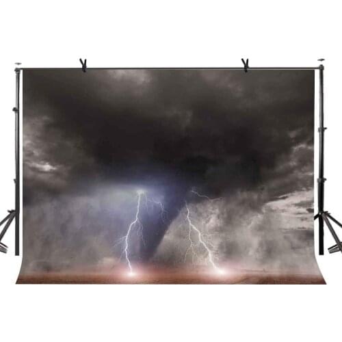 150x210cm Tornado Backdrop Lightning Tornado Dark Photography Background for Camera Photo Props