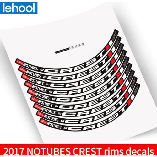 2017 NOTUBES CREST mountain bicycle wheel rim stickers MTB bike rims wheel set decals for two wheel stickers
