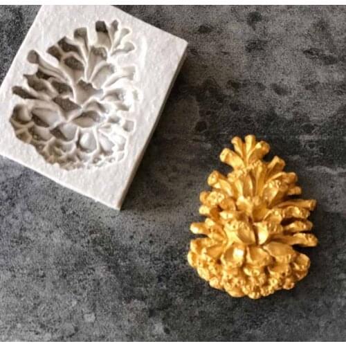 3D DIY Christmas Pine Cones Shape Cake Fondant Mold Candy Chocolate Silicone Molds Biscuits Mould DIY Cake Decoration Tools