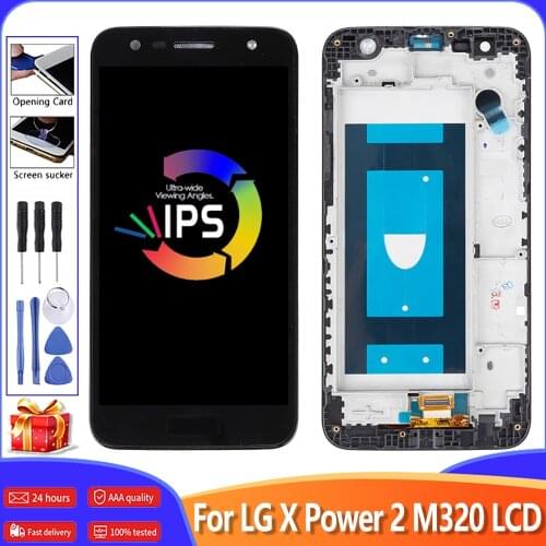 5.5" Original Display For LG X Power 2 M320 LCD Touch Screen Digitizer Assembly Replacement Screen For LG X Power 2 LCD+Frame