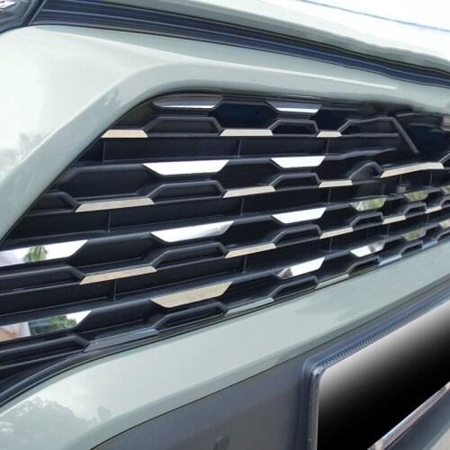 54PCS Stainless Steel Front Grille Sticker Trim for Toyota Rav 4 Rav4 2019 2020 2021 Car Styling