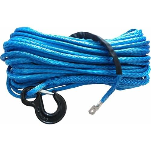 Free Shipping 12mm x 40m synthetic winch Line cable rope with hook and fairlead (ATV UTV 4X4 4WD OFF-ROAD)