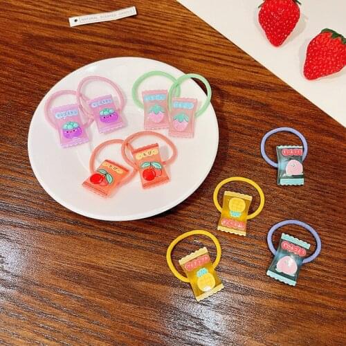 Baby Girls Cute Fresh Fruit Elastic Hair Bands Ponytail Holder Children Lovely Scrunchies Rubber Bands Kids Hair Accessories