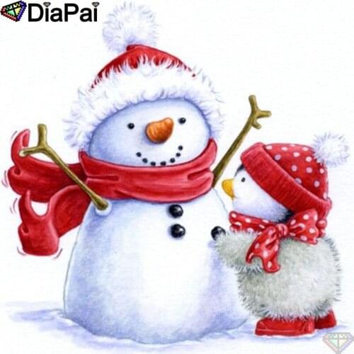 DIAPAI Square/Round Drill 5D DIY Diamond Painting "Snowman scenery" Embroidery Cross Stitch Full Rhinestone Decor A26796