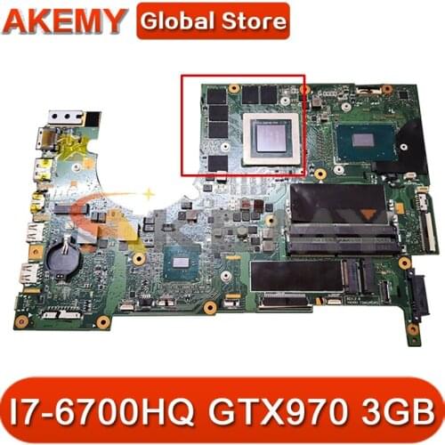 For ACER Predator 15 G9-591 G9-591R G9-592 G9-791 G9000 Laptop Motherboard P5NCN P7NCN Main Board With I7-6700HQ GTX970 3GB GPU
