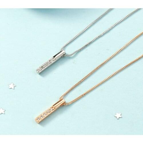 DoreenBeads Trendy Copper Necklace For Women Accessories Color Clear Rhinestone Party Jewelry Charms Gift,1 Piece