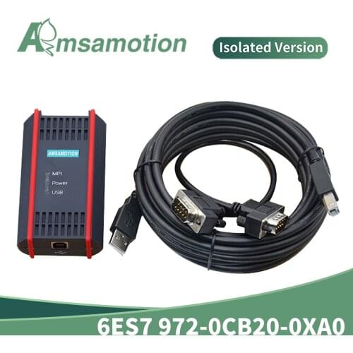 Optical Isolated USB Cable Adapter For Siemens S7-200/300/400 PLC RS485 Profibus MPI PPI 9pin Communication 6ES7972-0CB20-0XA0