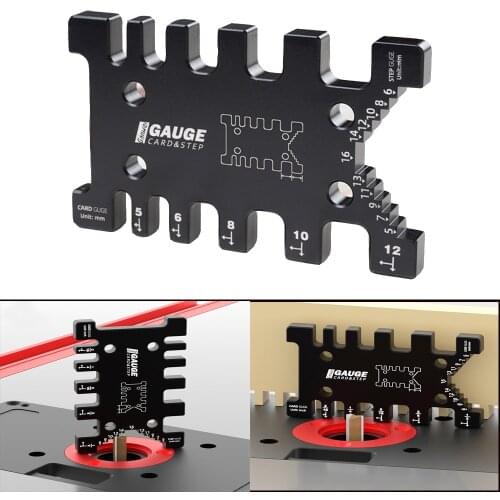 Metric/inch high precision Tenon Gauge For Table Saw Flip-chip Engraving Machine height Measuring ruler Woodworking tools