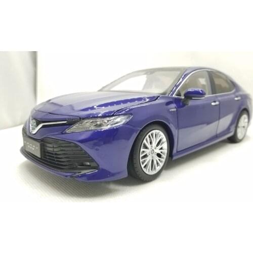 1:18 Diecast Model for Toyota Camry Hybrid 2018 Blue Alloy Toy Car Miniature Collection Gift 8th Generation XV70