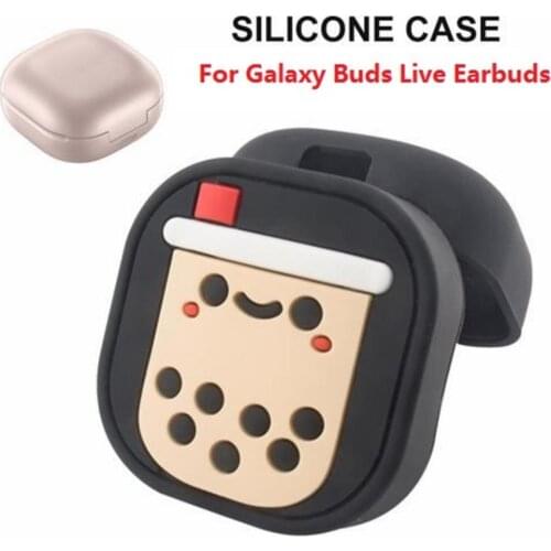 Soft Silicone case For Samsung Galaxy Buds Live Wireless Headset cases Earphone Case Cute Cartoon Protective Headphone Cover