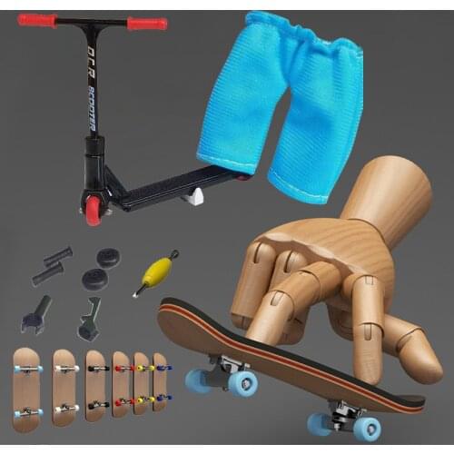 Tech Fingerboard Wooden mini skateboard Set finger skate Scooter With Bearings Wheel Maple deck Sport Game Novelty Children Gift
