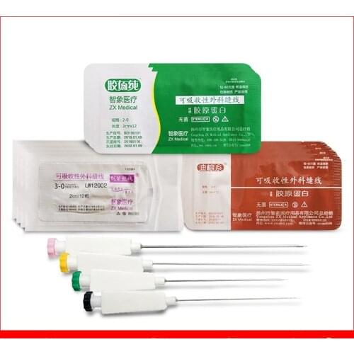 Disposable Sterile Catgut Line Embedding Needle For Eembedding Therapy, 10 Needles With 12 Collagen Thread Line