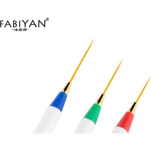Wholesale 3pcs Tiny Tips Paint Liner Drawing Painting Pen Brush Acrylic Nail Art Manicure Detailed Design Tool Set