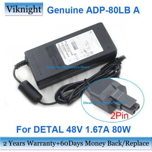 Genuine ADP-80LB A 48V 1.67A delta AC power Adapter For Cis co 881 POE 887VA AIR-CT2500 WIRELESS CONTROLLER 2504 LAN BOX charger