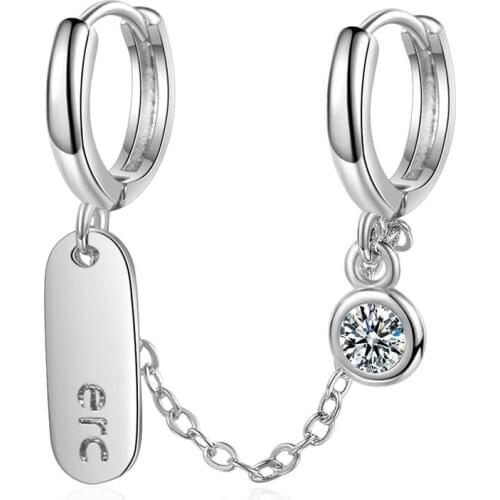 Luxury Fashion Round Austria Crystal Charms Earrings for Women Double Ear Hole Cubic Zirconia Drop Earring Birthday Jewelry Gift